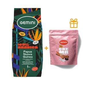 Coffee beans Gemini Papua Nuova Guinea 1kg + Crema Cinnamon as a gift