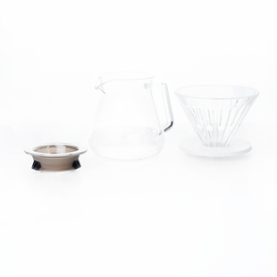 Набір для заварювання Timemore Crystal Eye Glass Brewer Set White holder