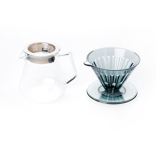 Набір для заварювання Timemore Crystal Eye PCTG Brewer Set Transparent Black