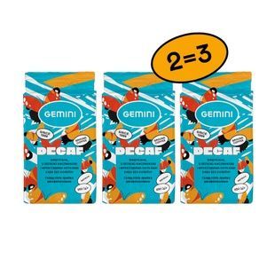 Coffee set 2=3 "Gemini Decaffeinato ground" 750g