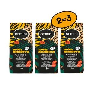 Coffee set 2=3 "Gemini Colombia Supremo in beans" 750g
