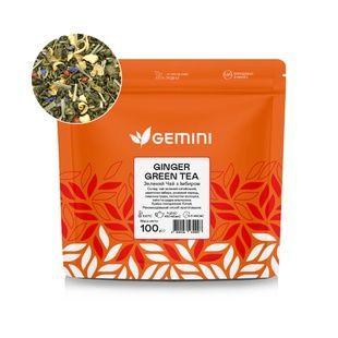 Herbata liściasta 100 g Green Tea Ginger Zielona herbata z imbirem