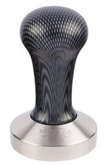 Coffee tamper 58 mm "Carbon" with wooden handle
