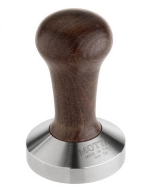 Coffee tamper with wooden handle 58 mm convex base