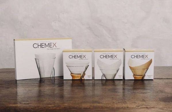 Фільтри Chemex для 6/8/10 чашок, круглі, білі 100 штук